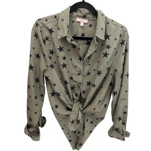 COMO Vintage Button Down Star Blouse - Size M